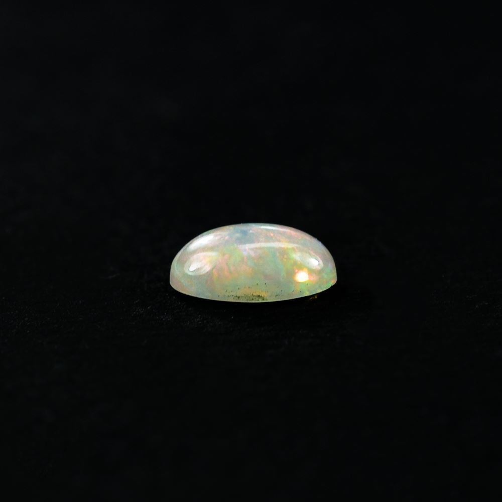 ETHIOPIAN OPAL PLAIN OVAL CAB (OFF WHITE MILKY/VERY LOW MULTI POWER) 6.00X4.00 MM 0.25 CTS