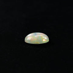 ETHIOPIAN OPAL PLAIN OVAL CAB (OFF WHITE MILKY/VERY LOW MULTI POWER) 6.00X4.00 MM 0.25 CTS