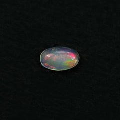 ETHIOPIAN OPAL PLAIN OVAL CAB (OFF WHITE TRANSPARENT/VERY LOW POWER) 5.00X3.00 MM 0.13 CTS