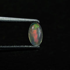 ETHIOPIAN OPAL PLAIN OVAL CAB (OFF WHITE TRANSPARENT/VERY LOW POWER) 5.00X3.00 MM 0.13 CTS