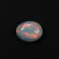 ETHIOPIAN OPAL PLAIN OVAL CAB (YELLOW BASE/REDISH/GREEN POWER) 8.00X6.00 MM 0.73 CTS