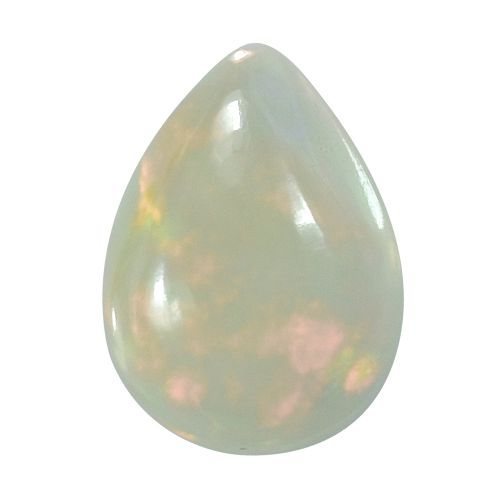 ETHIOPIAN (MILKY) (MIX POWER) PLAIN PEAR CAB 10.00X7.00MM  1.04 Cts.