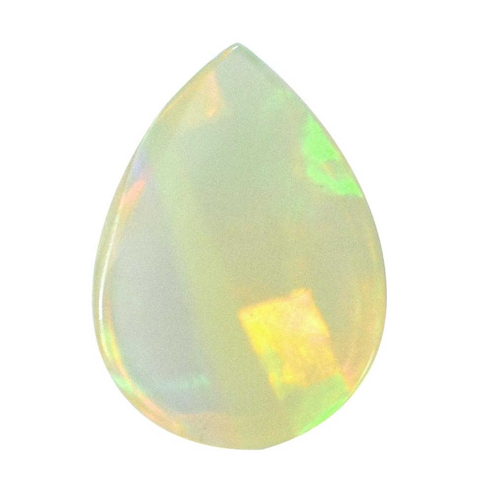 ETHIOPIAN OPAL (GOOD POWER) (TRANSPARENT) PLAIN PEAR CAB 10.00X7.00MM 1.08 Cts.