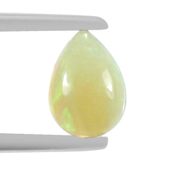 ETHIOPIAN OPAL (MILKY POWER) (YELLOW) PLAIN PEAR CAB 10.00X7.00MM 1.08 Cts.