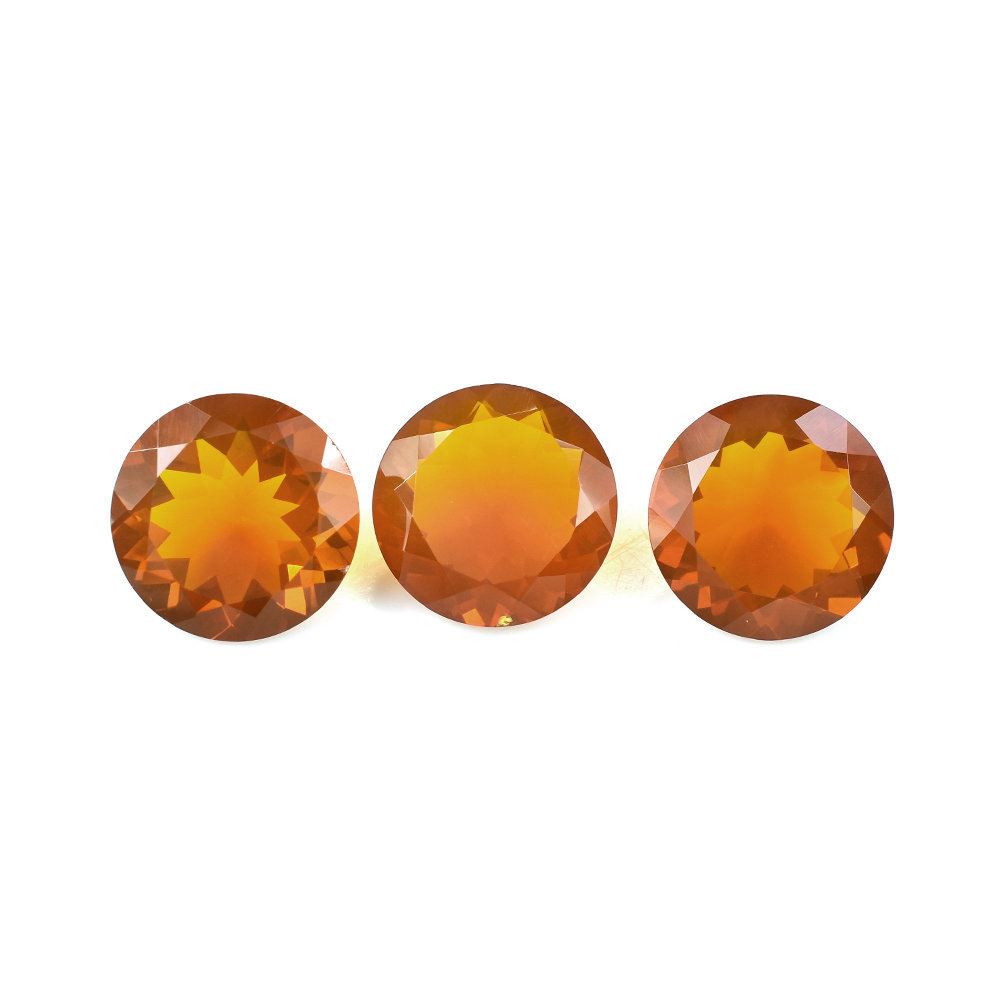 AMERICAN FIRE OPAL CUT ROUND 12MM 3.97 Cts.