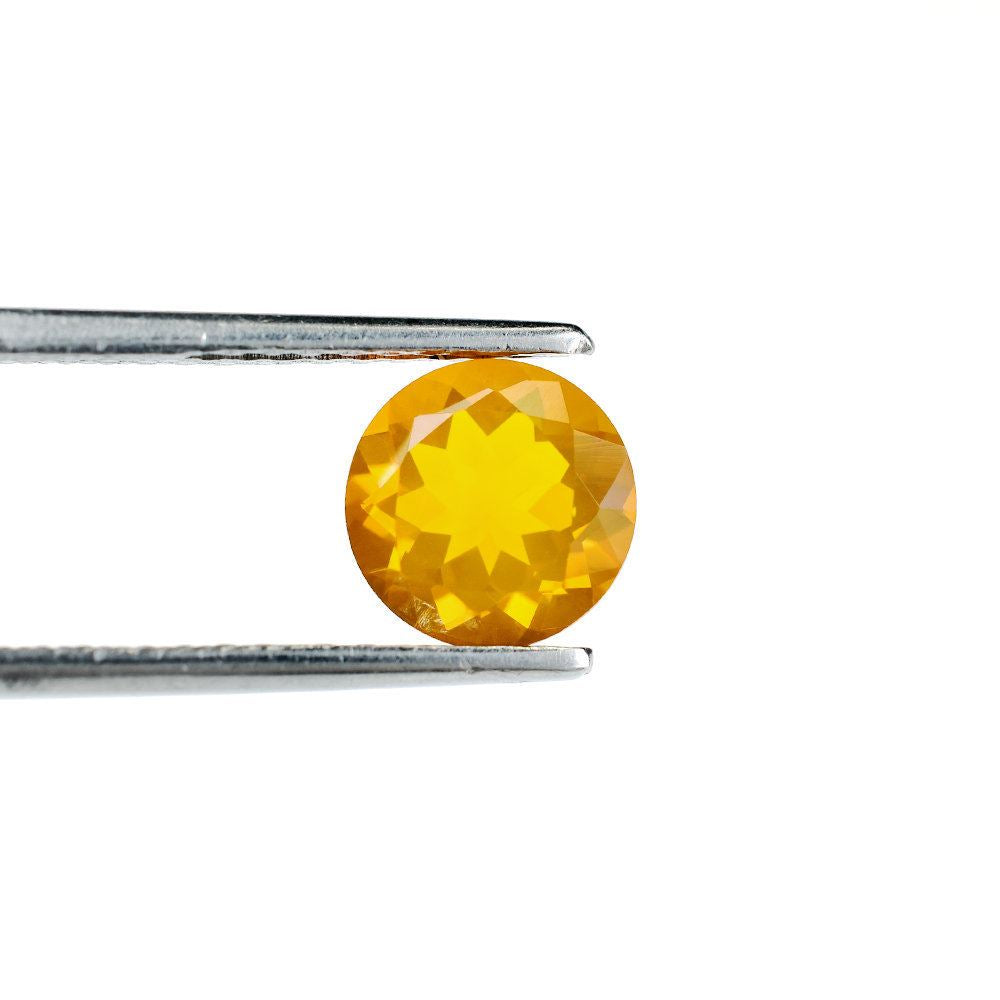 AMERICAN FIRE OPAL CUT ROUND 8MM 1.43 Cts.