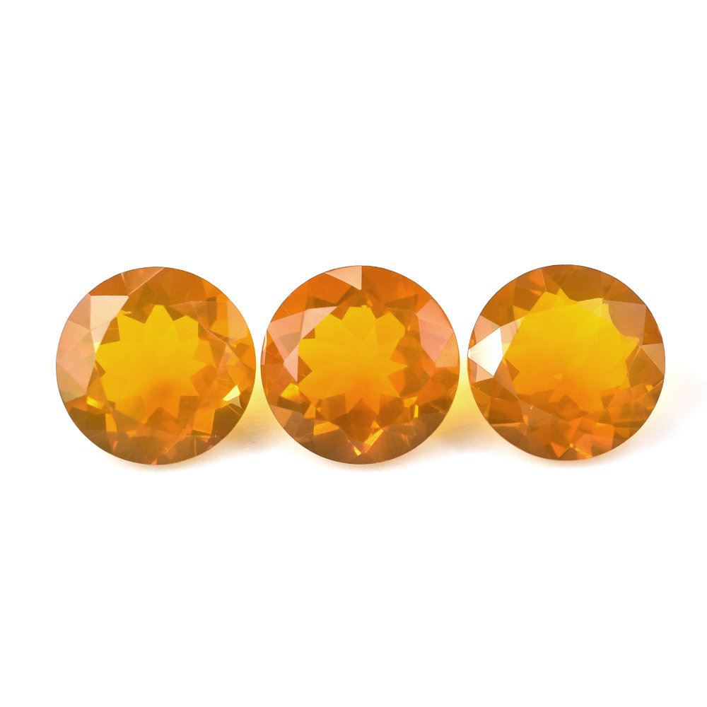 AMERICAN FIRE OPAL CUT ROUND 8MM 1.43 Cts.