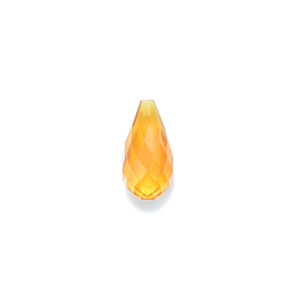 AMERICAN FIRE OPAL FACETED DROPS (HALF DRILL) 14X7MM 3.53 Cts.