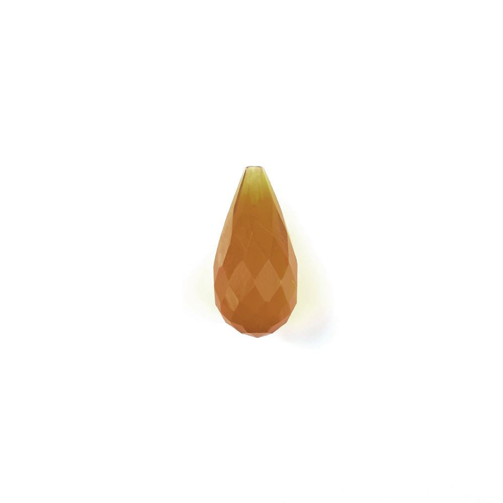 AMERICAN FIRE OPAL FACETED DROPS (HALF DRILL) 14X7MM 3.53 Cts.