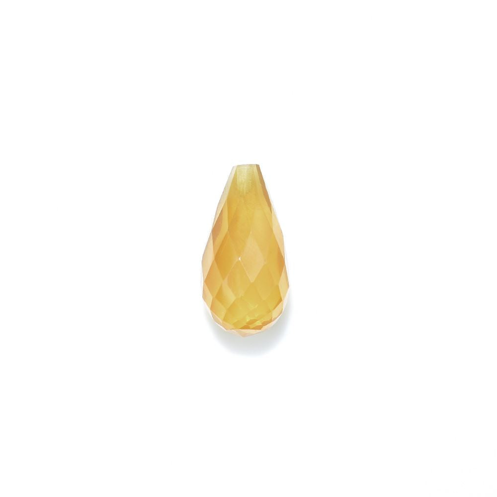 AMERICAN FIRE OPAL FACETED DROPS (HALF DRILL) 14X7MM 3.53 Cts.