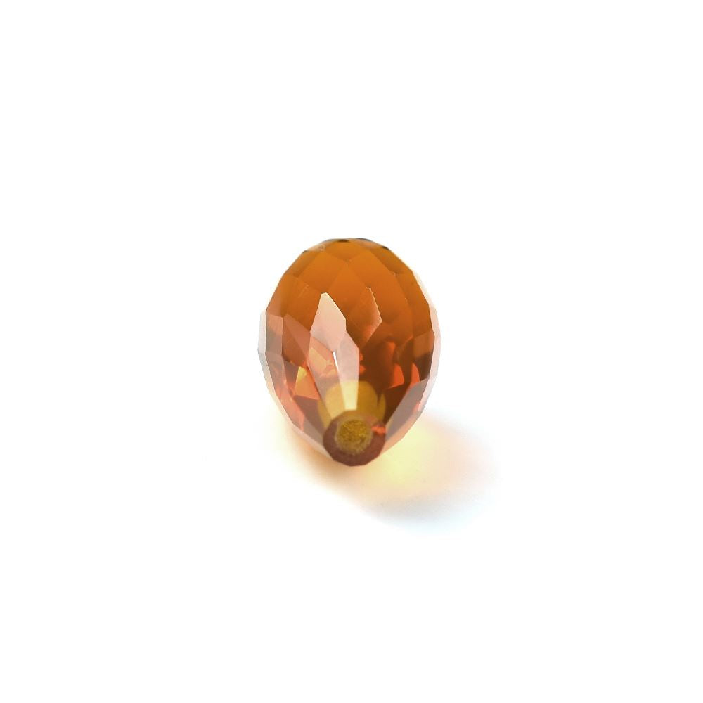 AMERICAN FIRE OPAL FACETED DROPS (HALF DRILL) 14X7MM 3.73 Cts.