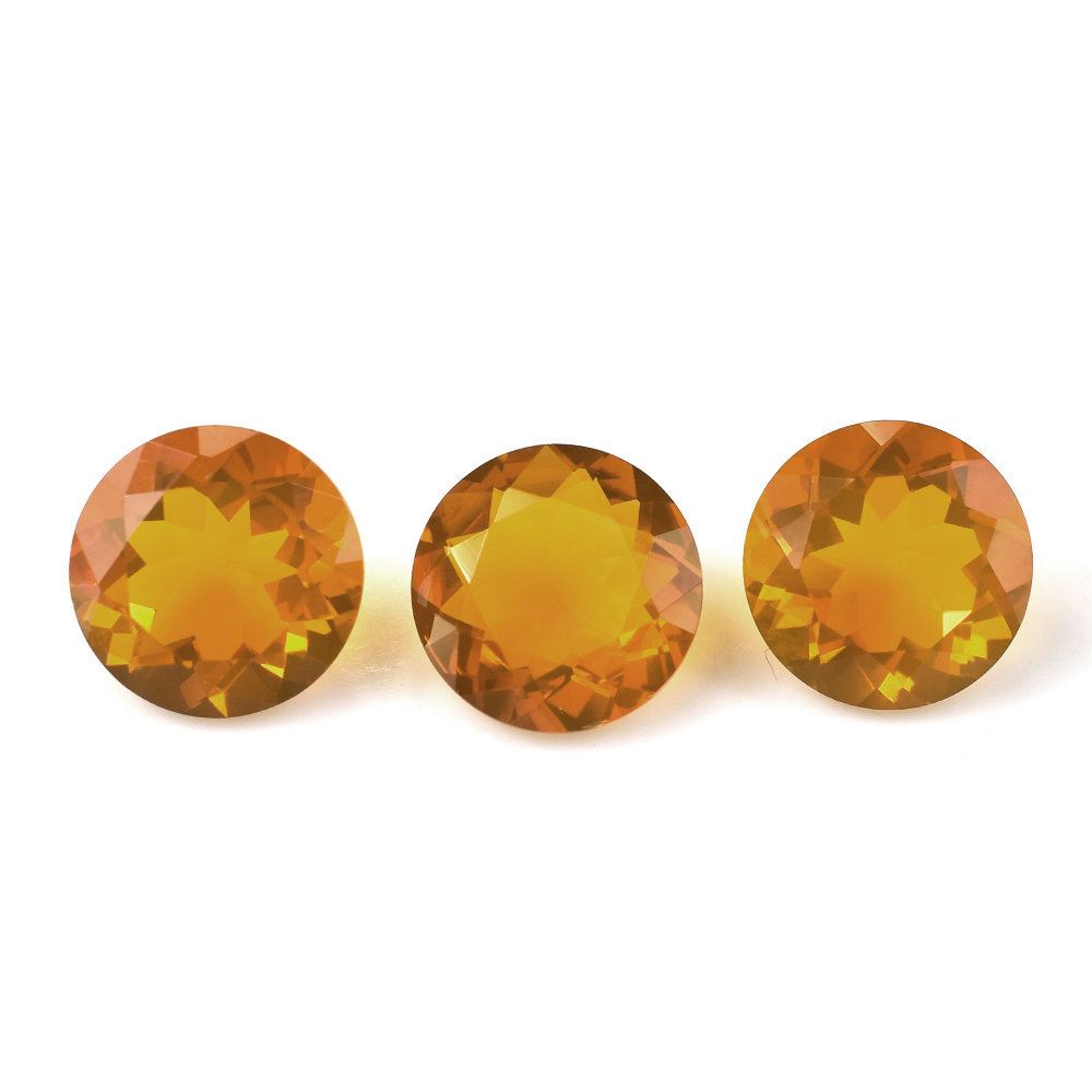 AMERICAN FIRE OPAL CUT ROUND 9MM 1.82 Cts.