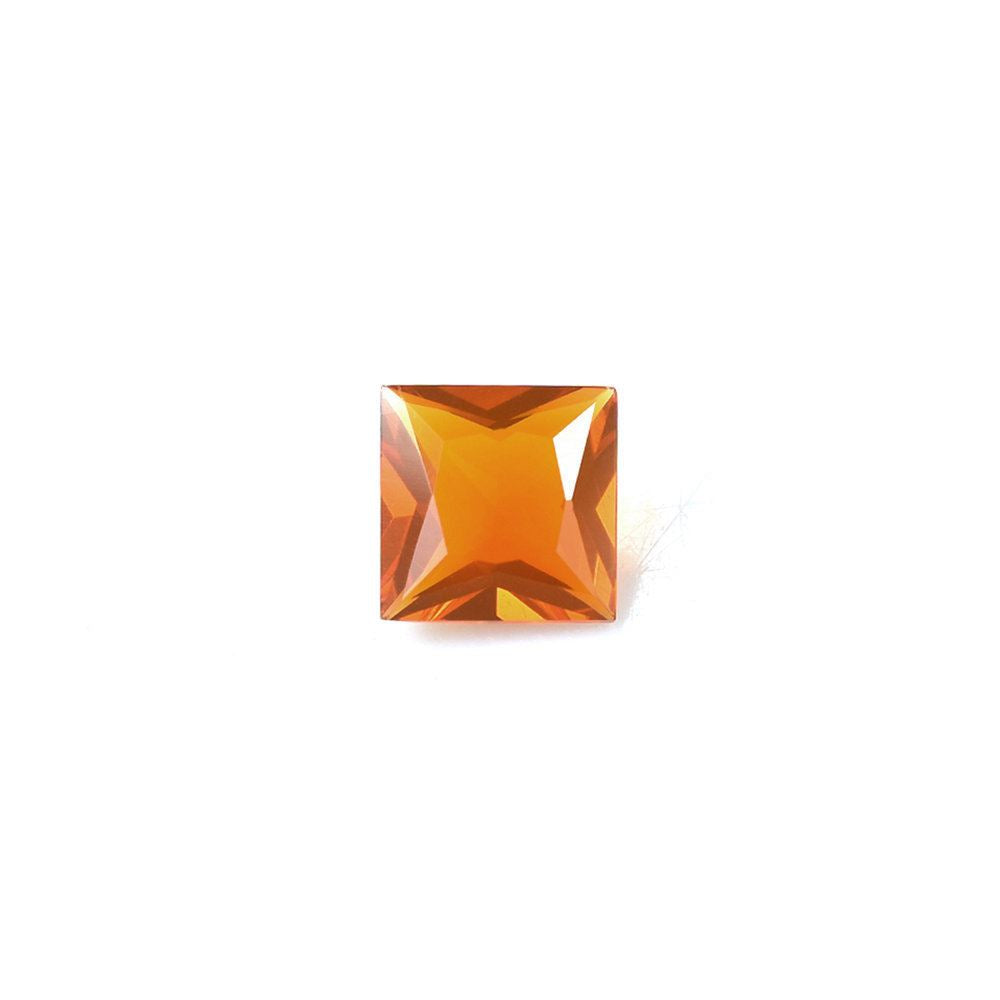 MEXICAN FIRE OPAL PRINCESS CUT SQUARE 6MM 0.8 Cts.