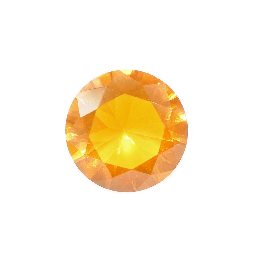 OREGON FIRE OPAL DIAMOND CUT ROUND 10MM 2.66 Cts.