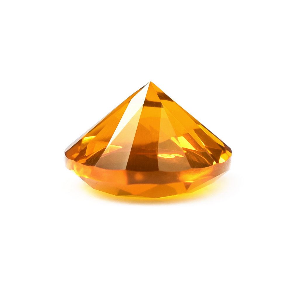OREGON FIRE OPAL DIAMOND CUT ROUND 10MM 2.66 Cts.