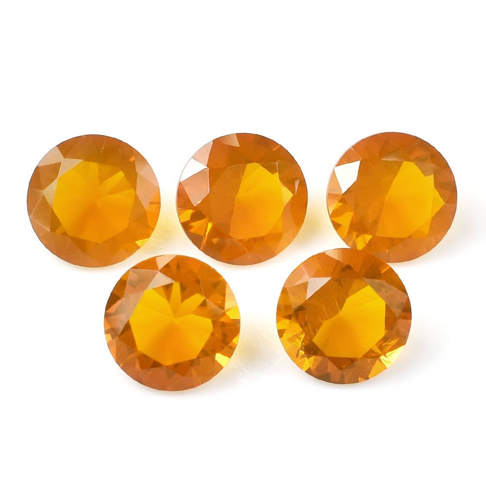 OREGON FIRE OPAL DIAMOND CUT ROUND 10MM 2.66 Cts.