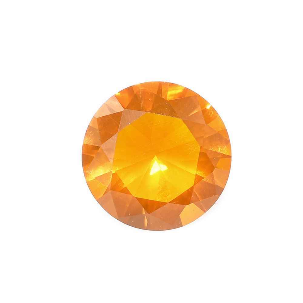 OREGON FIRE OPAL DIAMOND CUT ROUND 8MM 1.32 Cts.