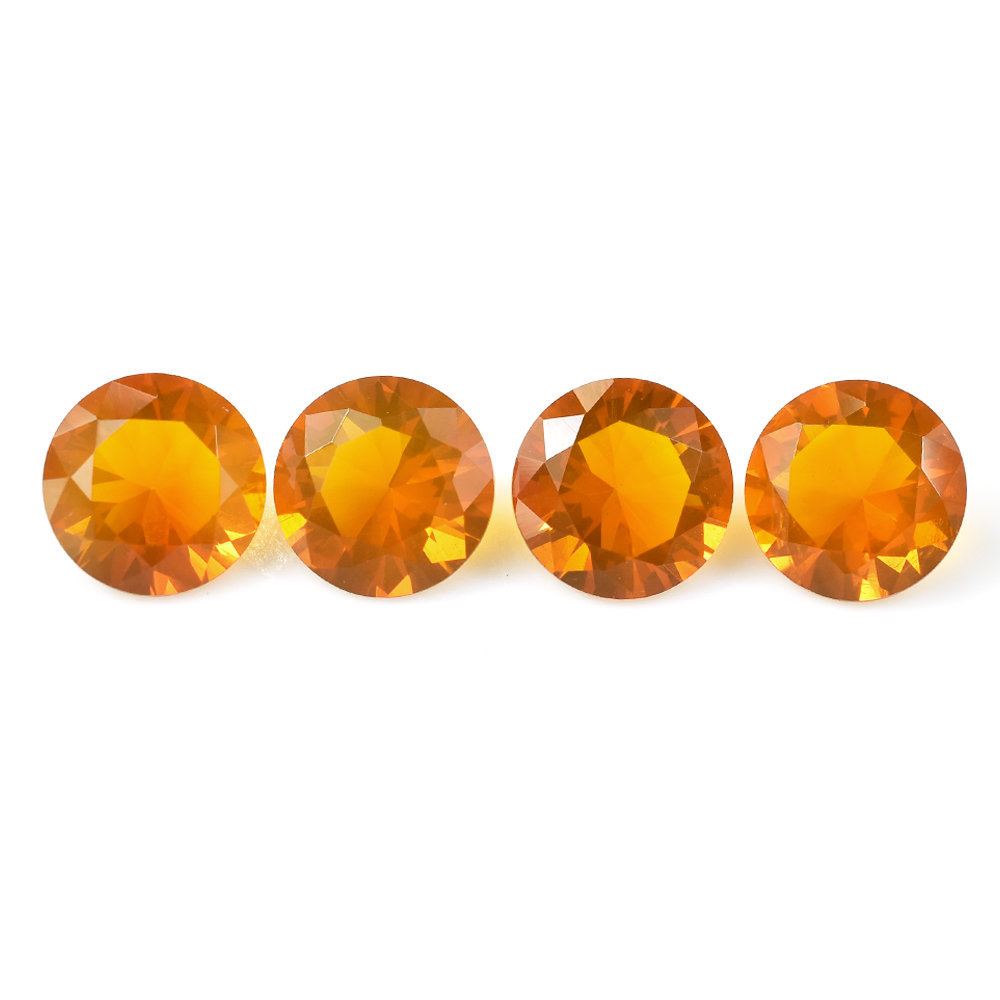 OREGON FIRE OPAL DIAMOND CUT ROUND 8MM 1.32 Cts.