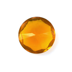 OREGON FIRE OPAL DIAMOND CUT ROUND 8MM 1.34 Cts.