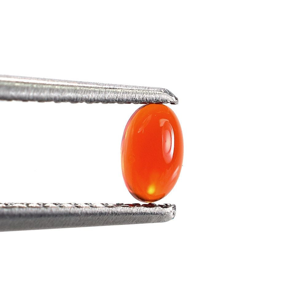 AMERICAN FIRE OPAL PLAIN OVAL CAB 5X3MM 0.15 Cts.