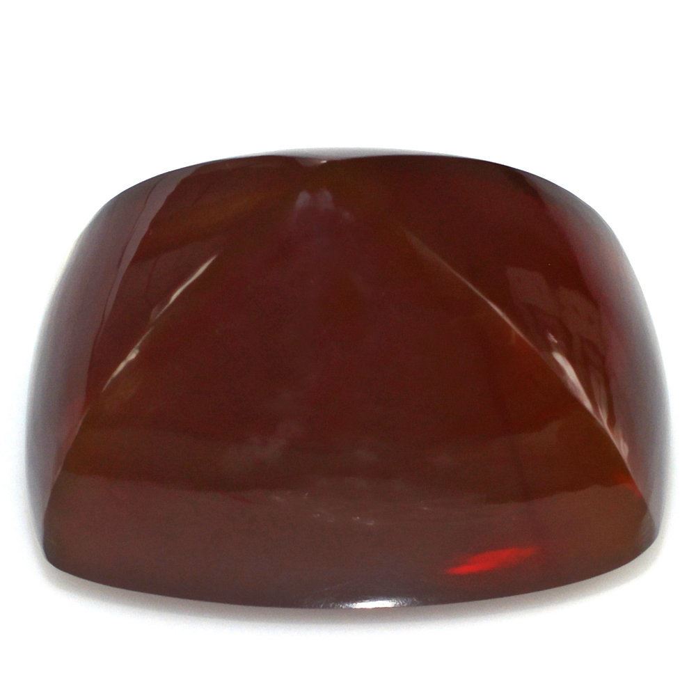 FIRE OPAL (AMERICAN) PYRAMID CUSHION CAB 28.50X21MM 64.95 Cts.