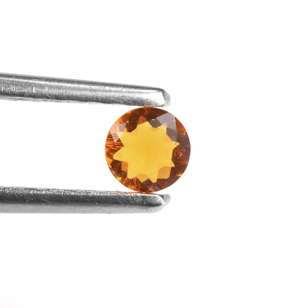 MEXICAN FIRE OPAL CUT ROUND 4MM 0.17 Cts.