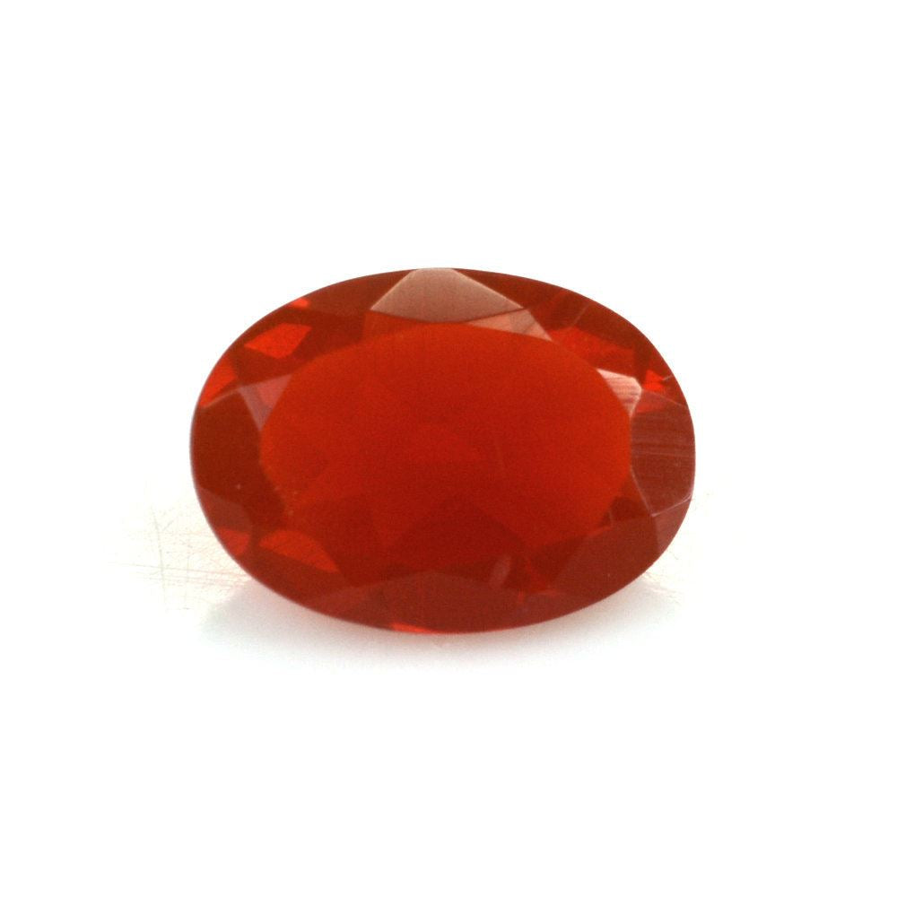 MEXICAN FIRE OPAL CUT OVAL 7X5MM (RED/CLEAN) 0.53 Cts.