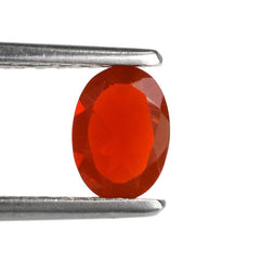 MEXICAN FIRE OPAL CUT OVAL 7X5MM (RED/CLEAN) 0.53 Cts.