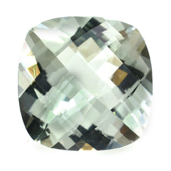 GREEN AMETHYST CHECKER CUT CUSHION 16MM 13.50 Cts.