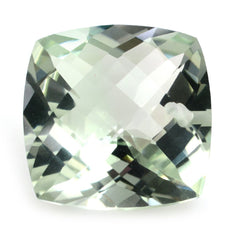 GREEN AMETHYST CHECKER CUT CUSHION (FULL DRILL) 18MM 20.95 Cts.