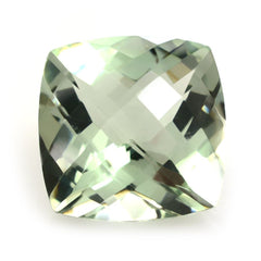 GREEN AMETHYST CHECKER CUT CUSHION 18MM 20.13 Cts.