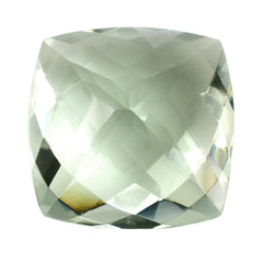 GREEN AMETHYST CHECKER CUT CUSHION 18MM 20.13 Cts.