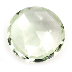 GREEN AMETHYST ROSE CUT BRIOLETTE ROUND 16MM 9.34 Cts.