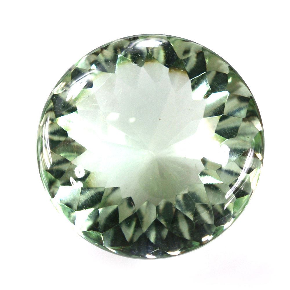 GREEN AMETHYST BUFFTOP ROUND 20MM 28.18 Cts.