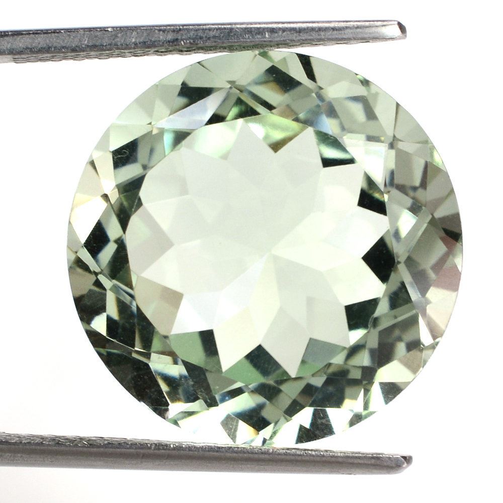 GREEN AMETHYST CUT ROUND 18MM 19.04 Cts.