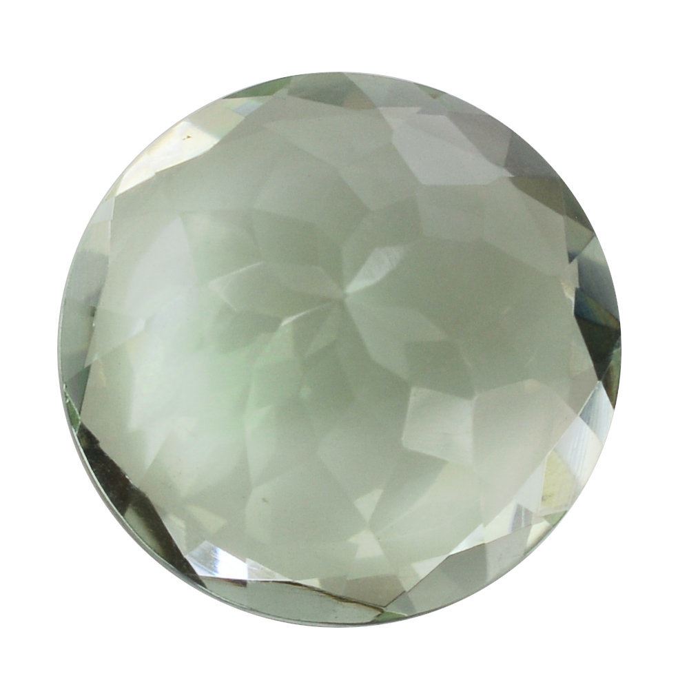 GREEN AMETHYST CUT ROUND 16MM 14.94 Cts.
