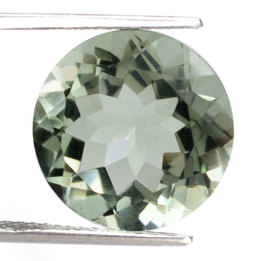 GREEN AMETHYST CUT ROUND 16MM 14.94 Cts.