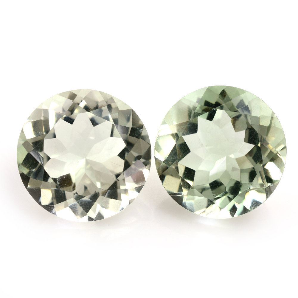 GREEN AMETHYST CUT ROUND 16MM 14.94 Cts.