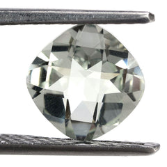 GREEN AMETHYST CHECKER CUT CUSHION 9MM 2.65 Cts.