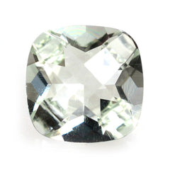 GREEN AMETHYST CHECKER CUT CUSHION 7MM 1.32 Cts.