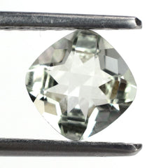 GREEN AMETHYST CHECKER CUT CUSHION 7MM 1.32 Cts.