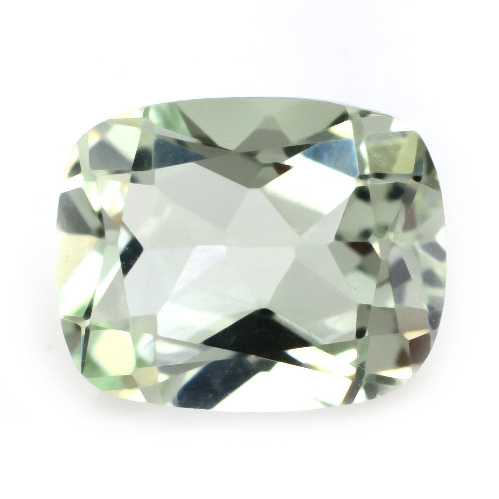 GREEN AMETHYST CUT CUSHION 10X8MM 2.61 Cts.