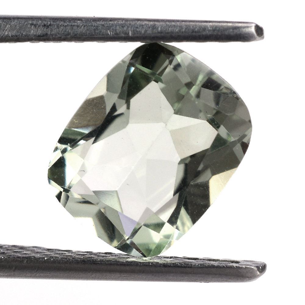 GREEN AMETHYST CUT CUSHION 10X8MM 2.61 Cts.