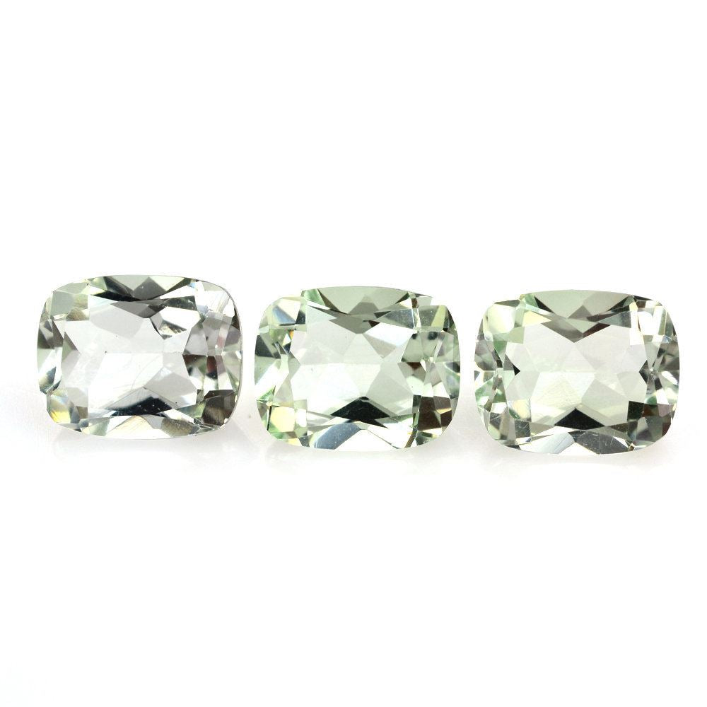 GREEN AMETHYST CUT CUSHION 10X8MM 2.61 Cts.