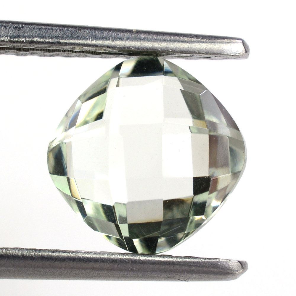 GREEN AMETHYST BRIOLETTE CUSHION 8MM 2.20 Cts.