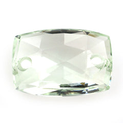GREEN AMETHYST ROSE CUT BRIOLETTE CUSHION (FULL DRILL) (TWO HOLE) 12X8MM 3.46 Cts.