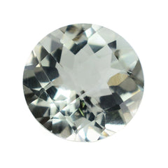 GREEN AMETHYST CHECKER CUT ROUND 9MM 2.25 Cts.