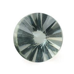 GREEN AMETHYST DIAMOND CUT BRIOLETTE ROUND 8MM 1.58 Cts.