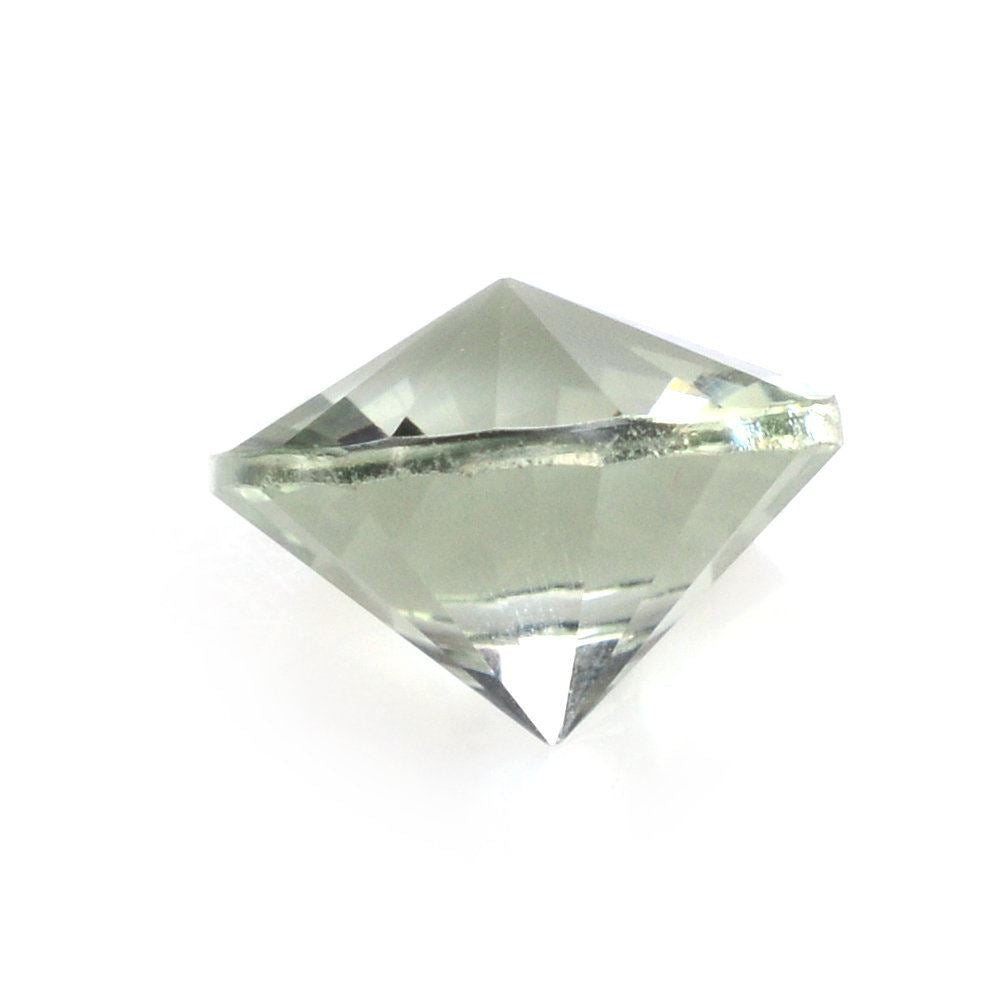 GREEN AMETHYST DIAMOND CUT BRIOLETTE ROUND 8MM 1.58 Cts.