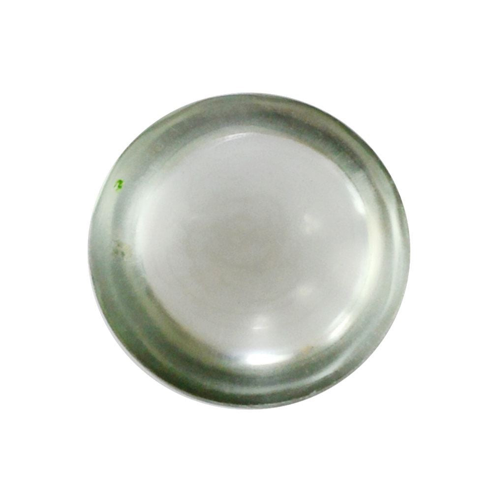 GREEN AMETHYST LENTIL ROUND (FROSTED ONE SIDE) 7MM 1.18 Cts.
